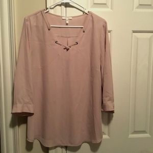 Maurice’s soft pink blouse